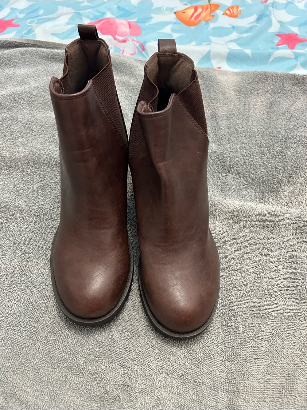 Soda Brown Chelsea Ankle Booties